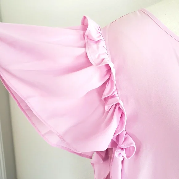 DKNY Pink Lavender Short-Sleeve Blouson Top--XL - Picture 8 of 12